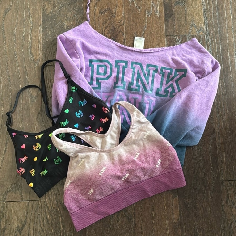PINK Sports Bra & Sweatshirt Set